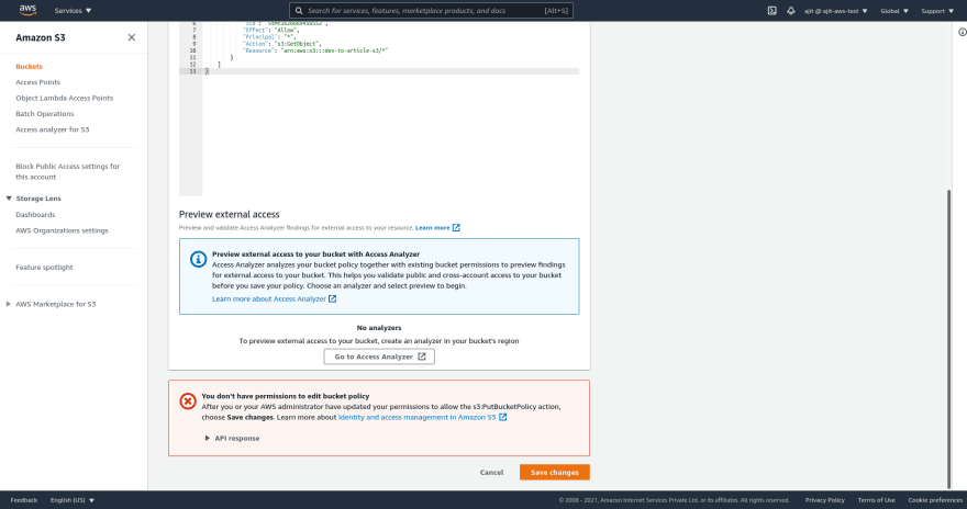 S3 permissions