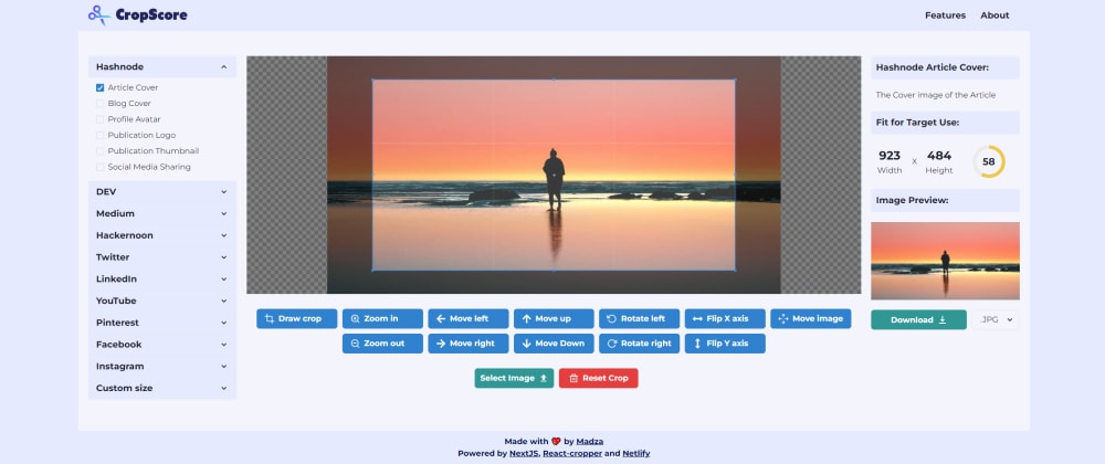 Cover Image for Introducing CropScore: An Image Cropper for Content Creators ✂✨