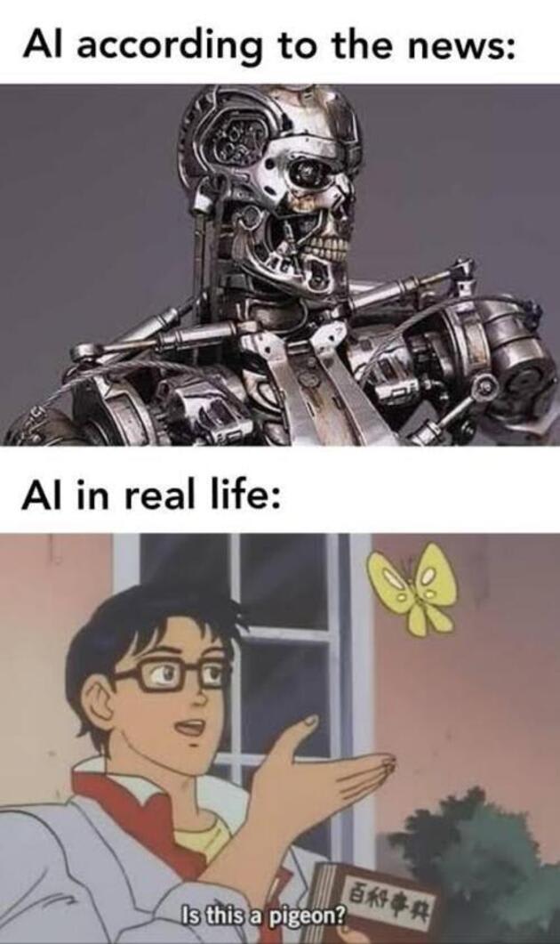 Meme mocking the capabilities of AI