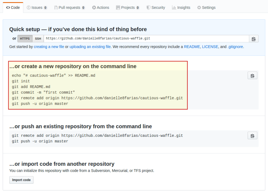 Criando um repositório remoto em GitHub