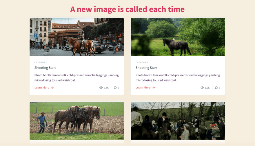 Different images each time