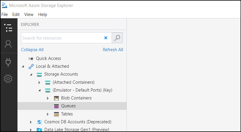 azure storage emulator explorer