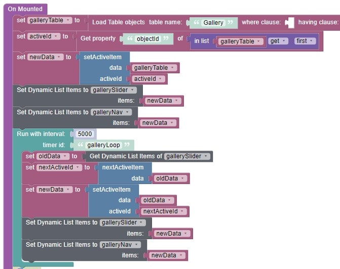 On Mounted logic for slider