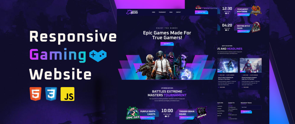 Cover Image for How to Make Responsive eSports Website Using HTML CSS JavaScript