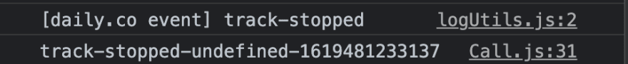 Console reads track-stopped-undefined