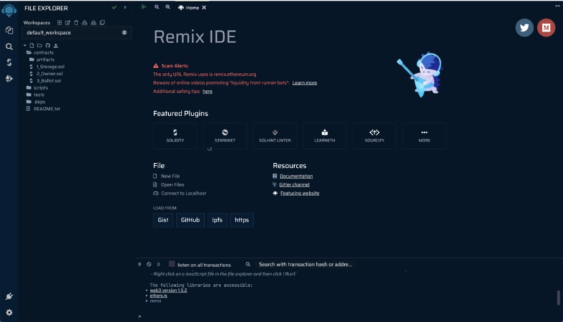 remix ide home