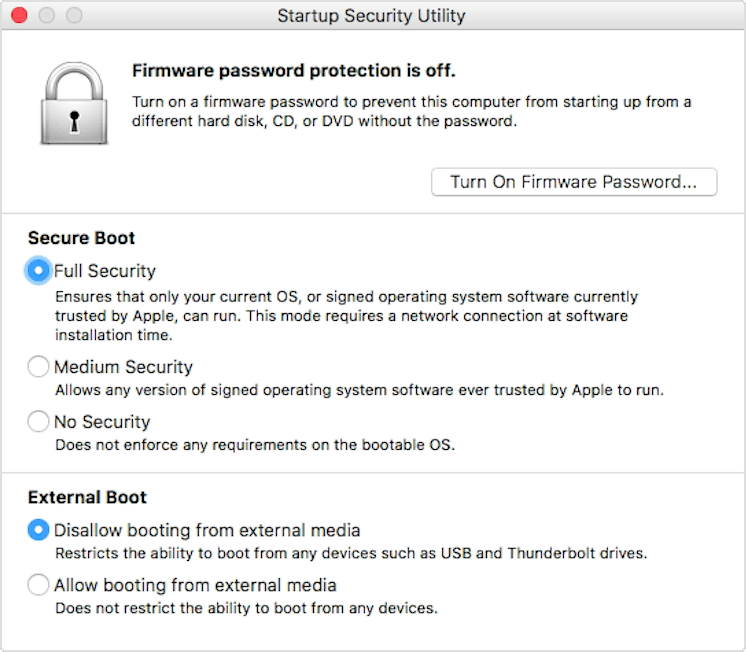 mac os extended journaled encrypted boot time