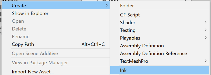 Create an Ink file