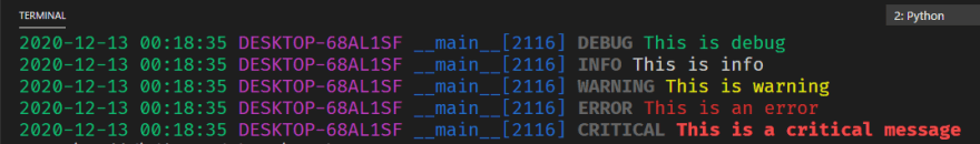 Colored Logs for Python. Printing colored messages to the…