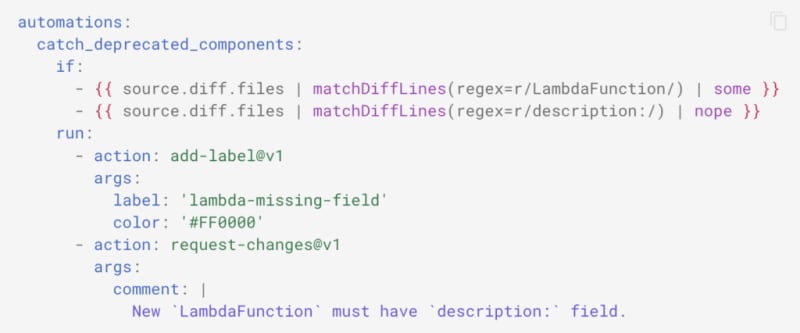 gitStream user defining a field