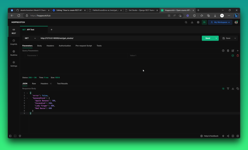 Testing API in Hoppscotch