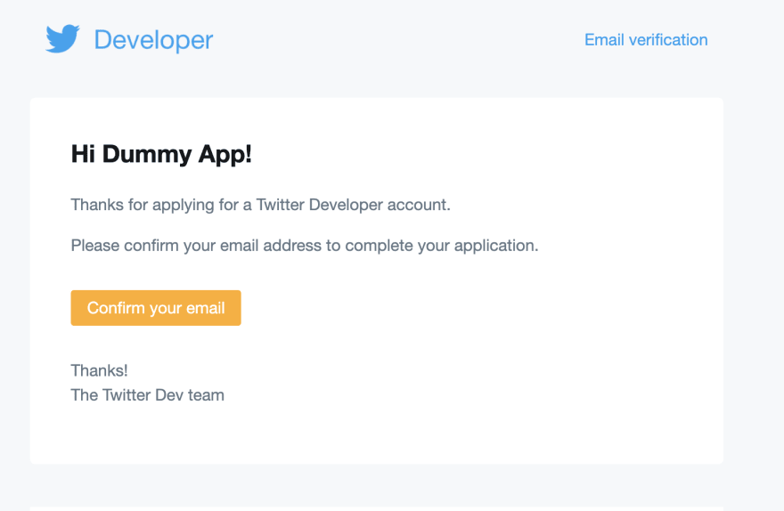 Confirm email