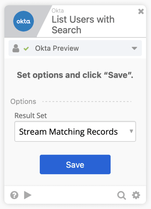 Streaming Matching Records option