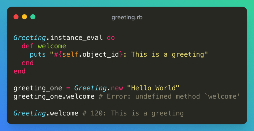 Class instance_eval