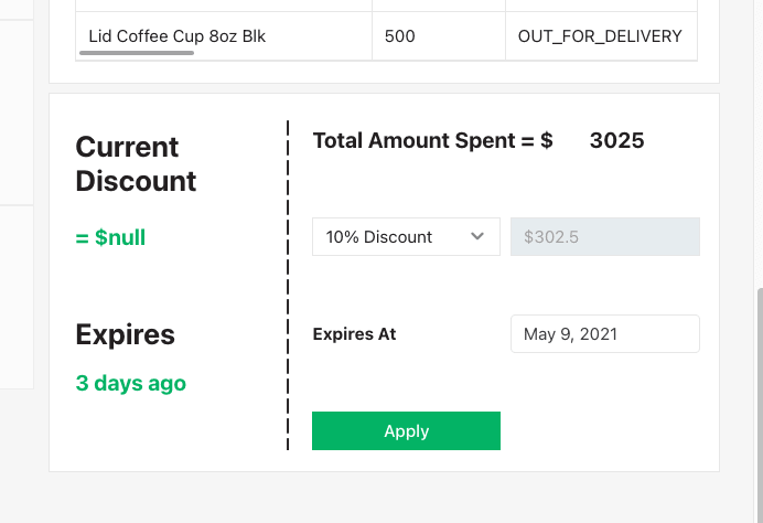 image showing discount form configuration