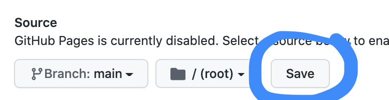 click on the save button