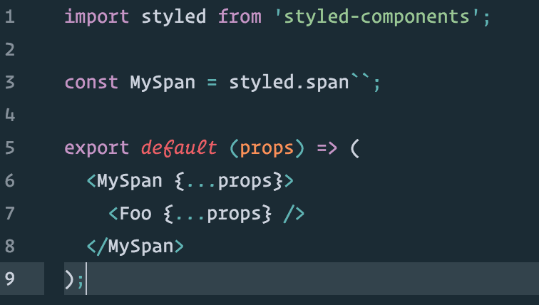 Image example of using props