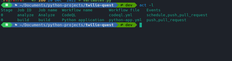 list workflows