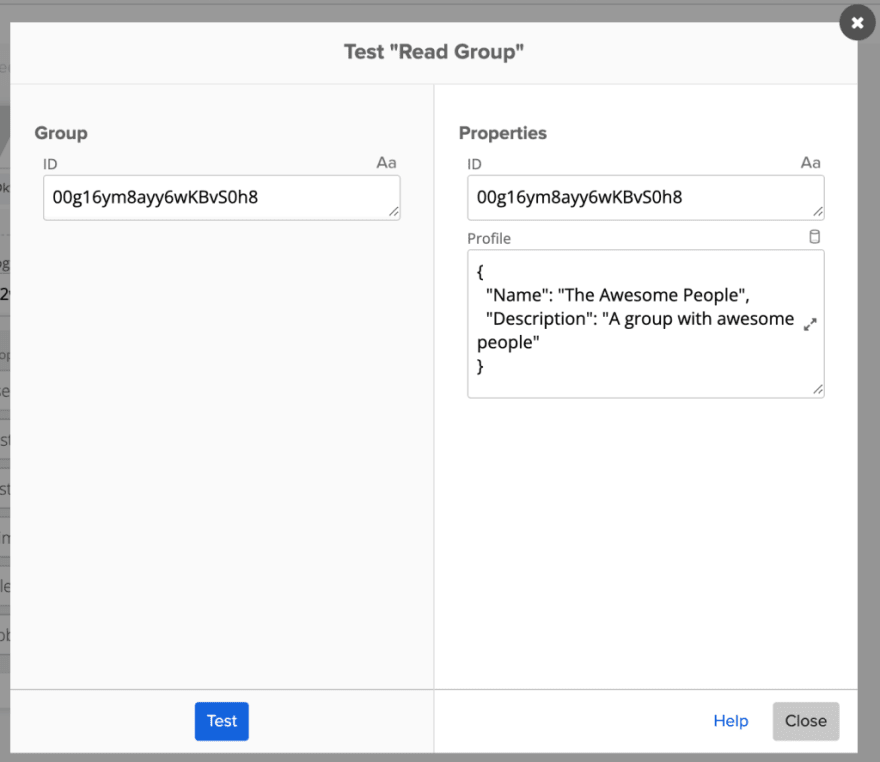 Testing Read Group card