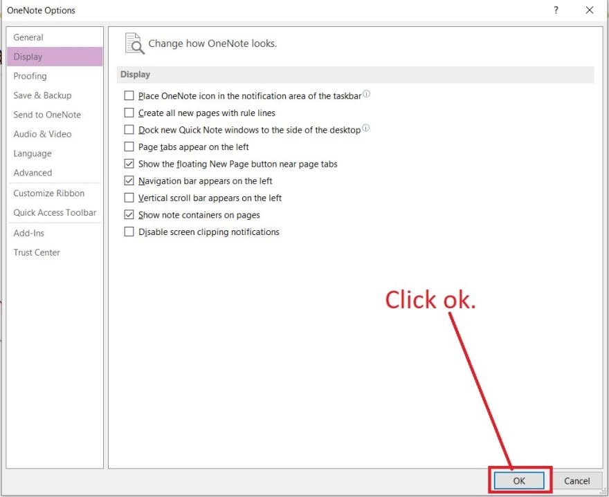 onenote add ins stays disabled