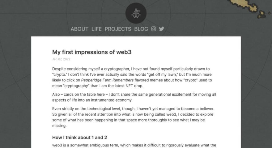 My first impressions of web3