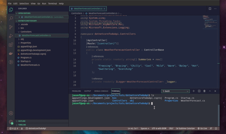 Create an API with C# and ASP.Net Core. - DEV Community