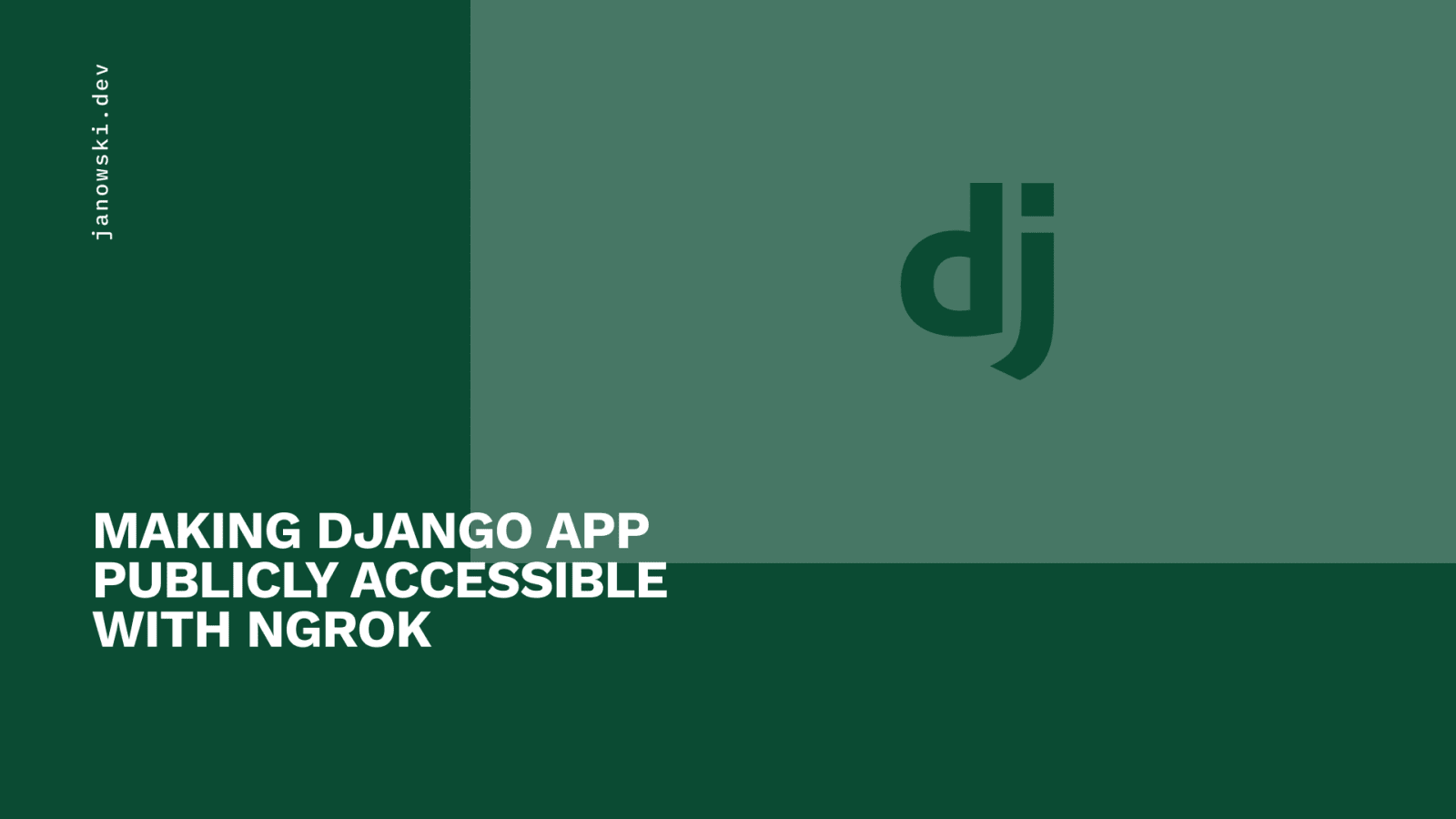 set up local development server for django application on mac