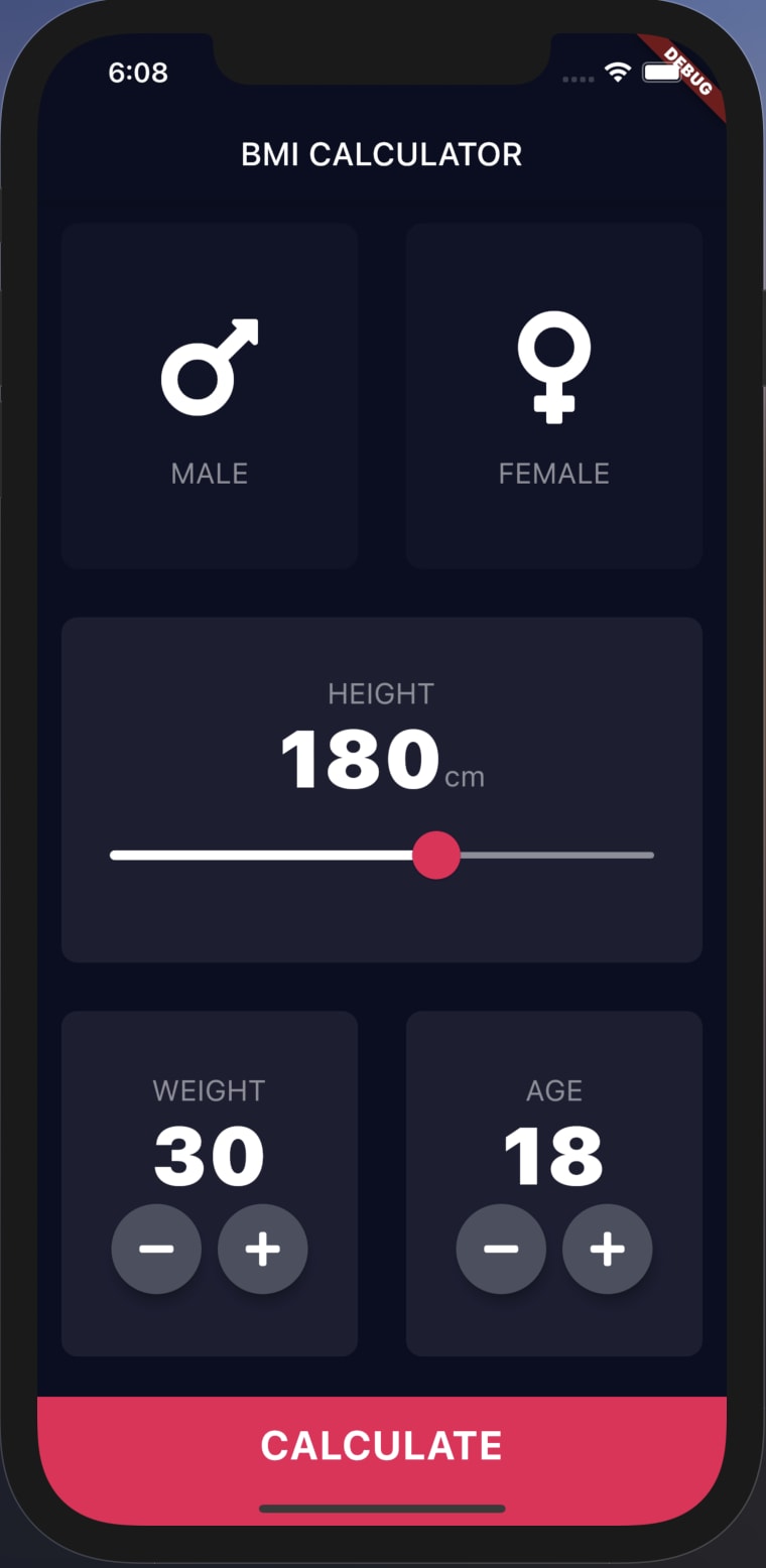 How To Create Bmi Calculator In Flutter Beautifully Designed App - Vrogue