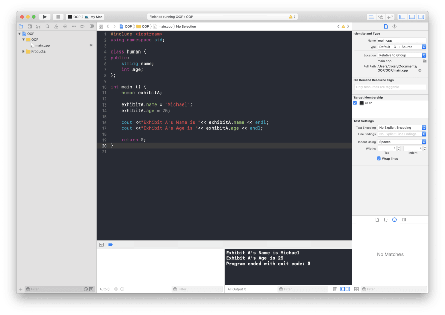 object created