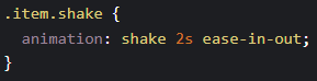Shake animation