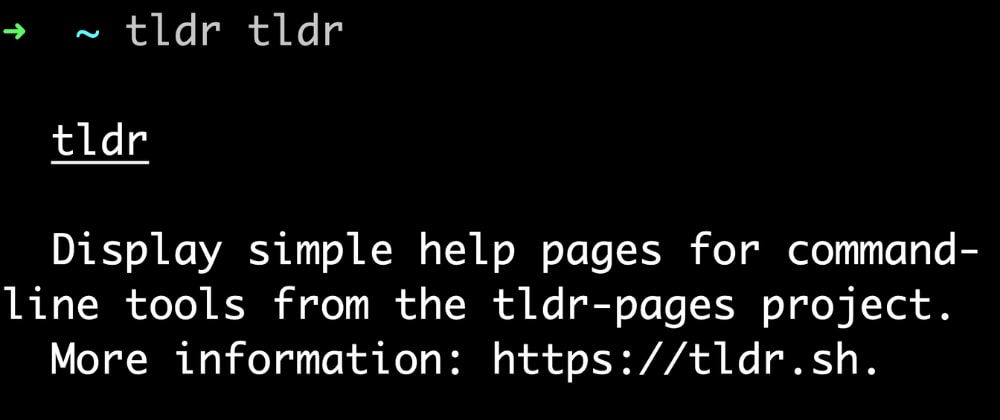 Cover image for tldr: A Delightful Command Line Tool For Programmers In A Hurry