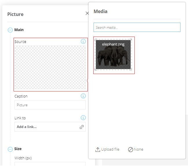 Select image