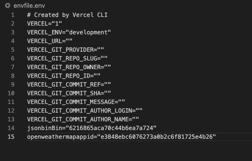 env file
