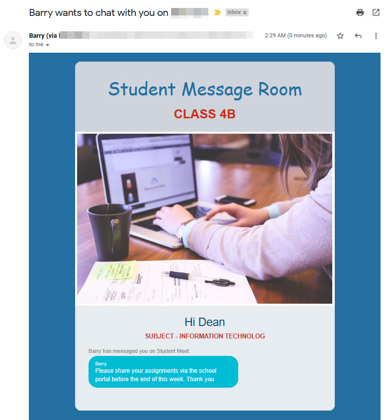 final customized email