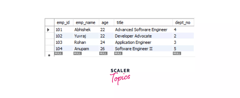 session query executed