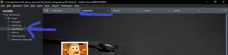 Trying to show an example of where the file will be in