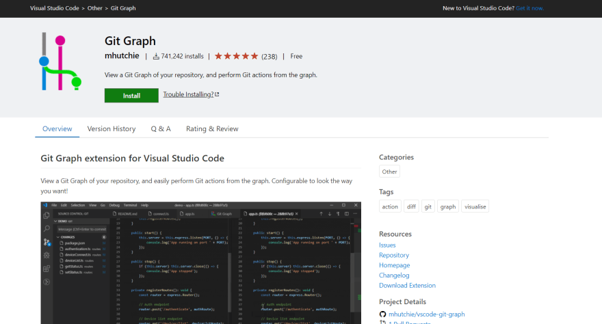 visual studio code git checkout