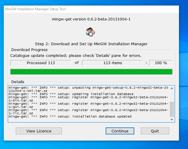 mingw install