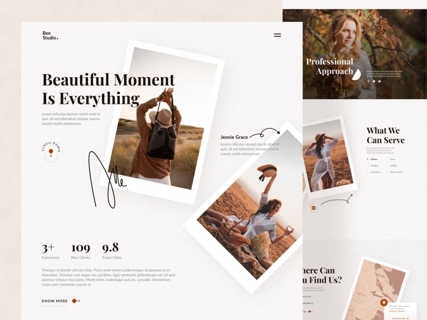 by [Anggayudha](https://dribbble.com/shots/17765140-Photography-Website-Exploration)