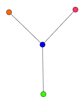 A graph with central vertex having degree as number of vertices minus one and the remaining vertices with degree one