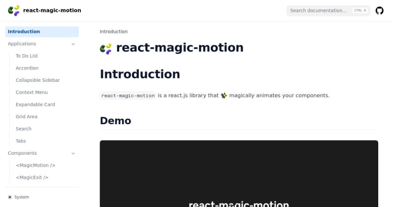 react-magic-motion