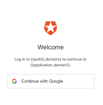 Auth0 screen