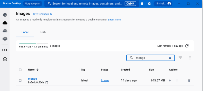 Docker Desktop Dashboard