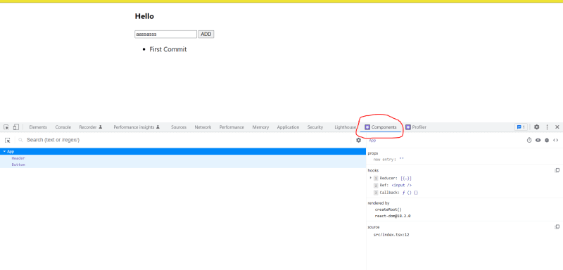 Components Tab