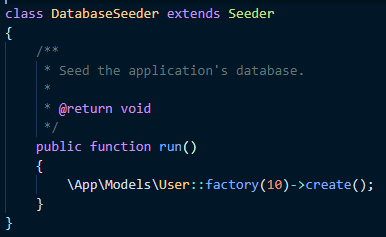 Seeders php file