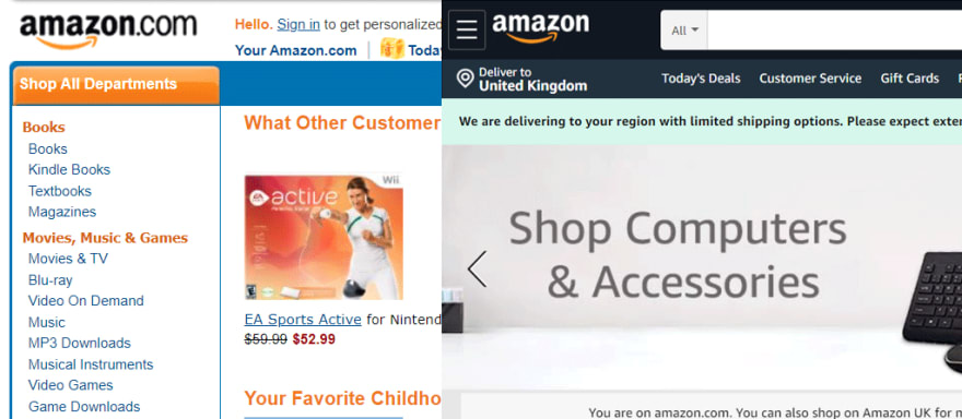 Amazon then and now