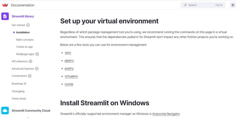 streamlit-installation-steps