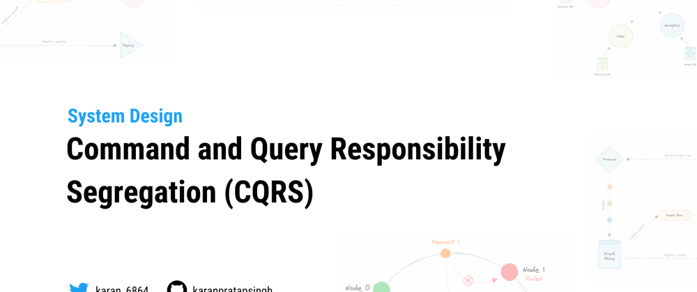 Cover image for System Design: Command and Query Responsibility Segregation (CQRS)