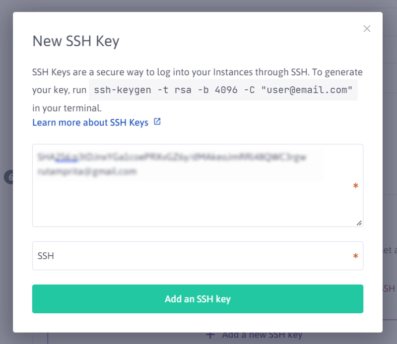 Add SSH Key