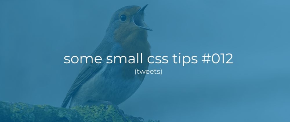 Cover image for Some small Css tips #012
